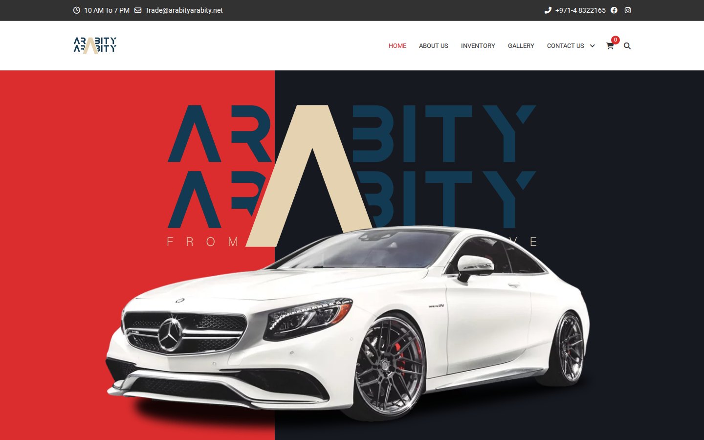 Arabity — Actual site · Desktop