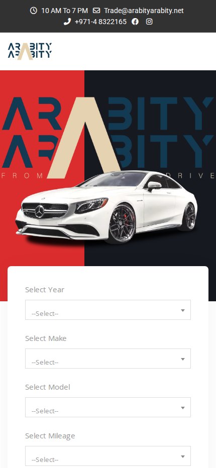 Arabity — Actual site · Mobile