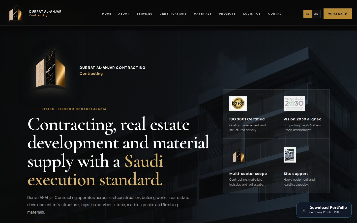 Durrat Al-Ahjar website capture