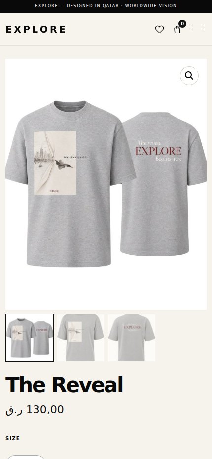 Explore Product Mobile website screenshot