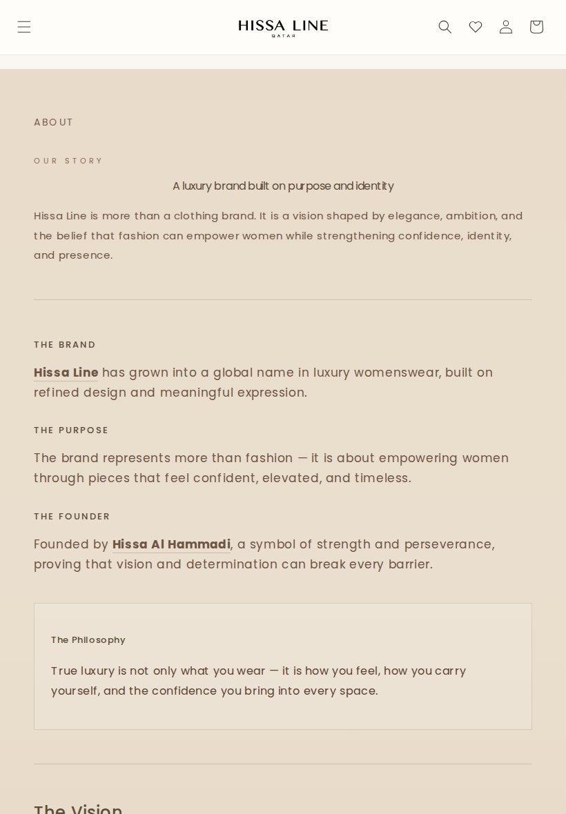 Hissa Line About Tablet website screenshot