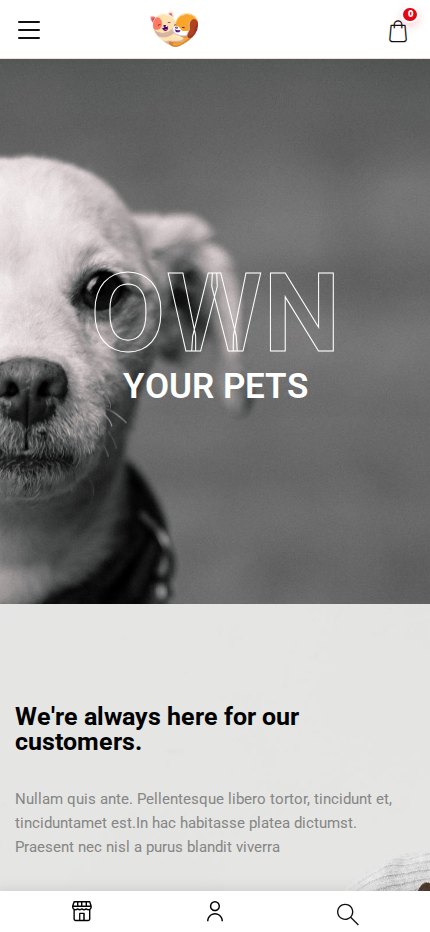 Mina’s Kennel About Mobile website screenshot