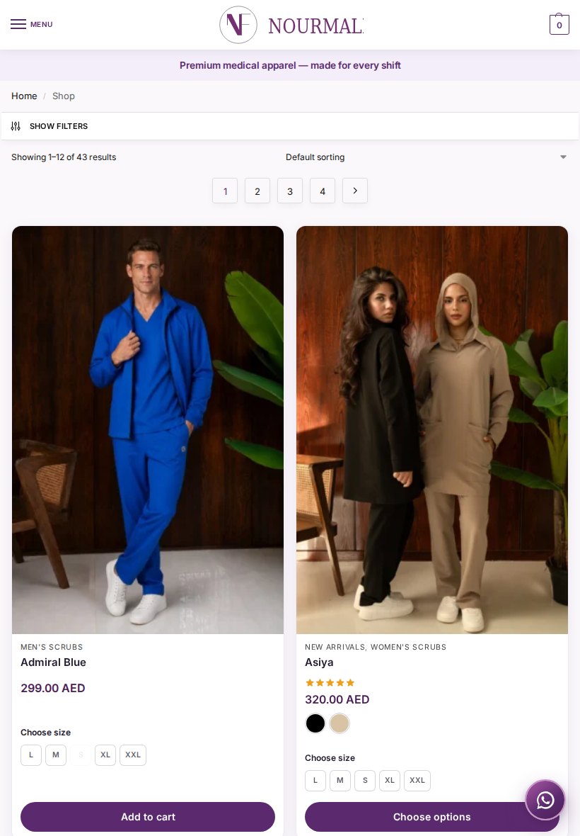 NourmalF Shop Tablet website screenshot